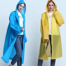 Capa Chuva Impermeável PVC Com Capuz Transparente Reutilizável Proteção Dobrável Shows Eventos Passeios