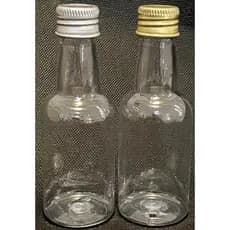 12 Lembrancinha Garrafinha Plástica Pvc 50ml Tampa Alumínio Tampa Metal