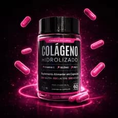Colágeno Hidrolisado Rico em Biotina com Selênio, Zinco Zero Açúcar e Verisol - 60 Cápsulas