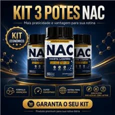 NAC N-Acetil L-Cisteína 500mg  Antioxidante, Detox, Imunidade e Saúde do Fígado 60, 120 ou 180 Caps