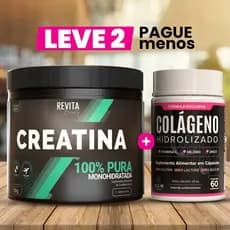 Creatina 100% Pura Monohidratada Pote 150g + Colágeno Revita - Envio Imediato