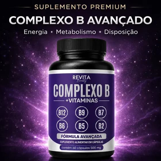 Complexo B Vitaminas B12 | B6 | B9 | Forma Ativa B6 B9 (Metilfolato) B12 (Metilcobalamina) 60 caps