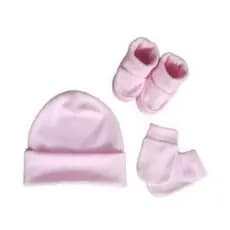 Touca bebê + Luvas + Pantufas Enxoval Recém nascido Luvinha Toquinha Sapatinho Bebê Enxoval Maternidade
