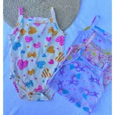 Kit 3 Body Regata Sem Manga Liso Infantil Bebê Menina Borie Regatinha Verão com Alcinhas 100% Algodão Enxoval Barato