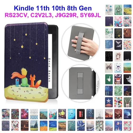Para Kindle 11th 10th 8th Gen 2024 2022 2019 Model RS23CV C2V2L3 J9G29R SY69JL e-Book Readers Caixa Proteção Pele Capa