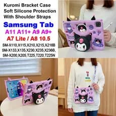 Para Samsung Galaxy Tab A9 8.7" 2023 A9 Plus A9+ 11.0" SM-X210 X215 X216B X110 X115 Moda 3D Kuromi Suporte Silicone Capa