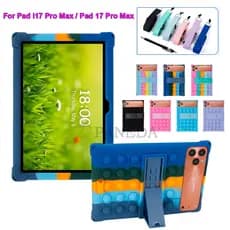 Capa Para Tablet Pad i17 Pro Max/17 2026 Novo Tab S17 X17 ProMax Caixa De Suporte De Silicone Macio Com Bolhas De Pressã