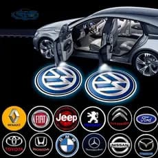 2 Peças LED Sem Fio Porta Do Carro Bem-vindo Luz Laser Projetor Fantasma Sombra Logo Pasta Universal Lâmpada Decorativa