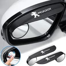 2 Pcs/Conjunto Espelho Retrovisor de Carro Peugeot Visor de Chuva Sobrancelha Cobertura de Ponto Cego Para 206 208 207 3
