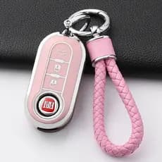 Capa TPU para Chave de Carro, Fiat 500 Ducato Panda 500L Punto Lancia Musa, Acessórios 2340