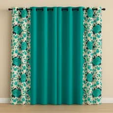 Cortina Floratta Estampada Para Sala 2,00x1,70 Ambientes Aconchegantes e Elegantes Envio Imediato
