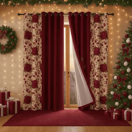 Cortina Floratta 2,00x1,70 Tecido Exclusivo Ótimo Para Sala Quarto ou Cozinha Envio Imediato