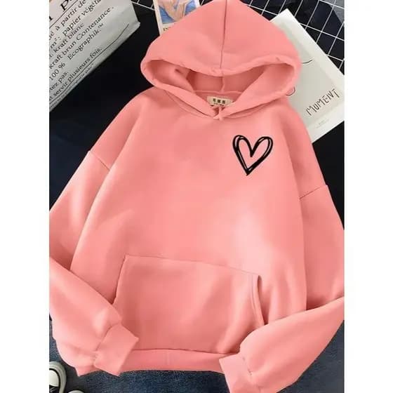 Moletom Feminino Fofo Moletom De Coração Love Feminino Casaco Feminino