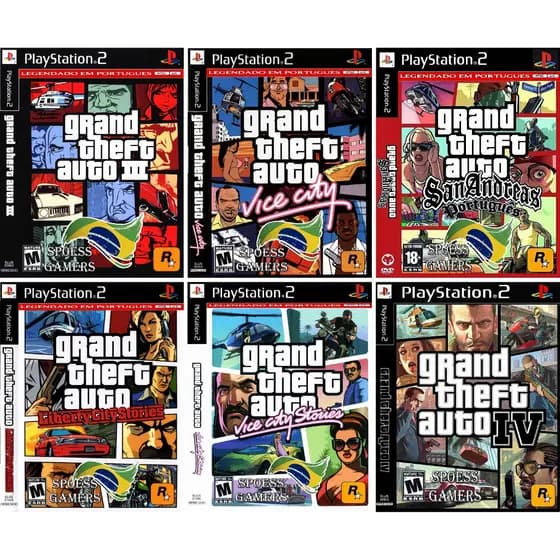 GTA Grand Theft Auto Jogos PS2 Compatível | Ação Mundo Aberto | Clássico