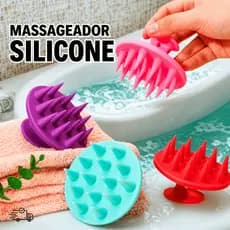 Escova Magica Massageador Capilar de Silicone Beauty Flash | Relaxamento + Limpeza Profunda no Banho