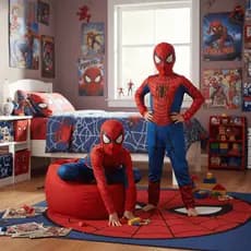 Roupa Fantasia Infantil Menino Aranha C/ Máscara Tecido Festa