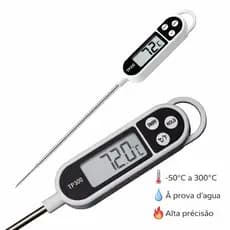 Termômetro Digital Culinário Espeto Inox Alta Precisão -50 a 300°C Para Carne e Churrasco