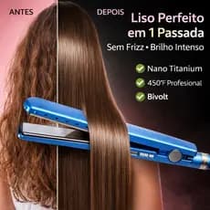 Chapinha Nano Titanium Profissional 450°F Bivolt Prancha Alisadora Cabelo Liso Sem Frizz