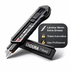 Estilete Profissional 18mm Lâmina Extra Grossa Trava Automática Corte Pesado
