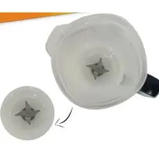 Copo P/ Liquidificador Mondial L1000 Translúcido Tampa Preto MM1564