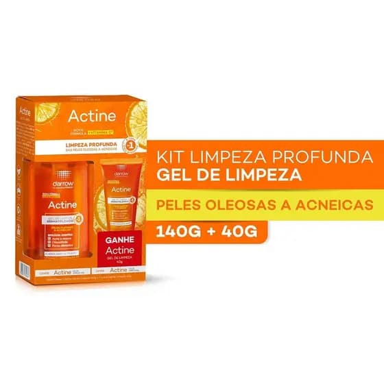 Kit Actine Darrow Gel de Limpeza 140g e Gratis Gel de Limpeza 40g