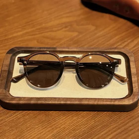 Estilo Coreano Retro Arroz Prego Óculos De Sol Oval Moda Simples