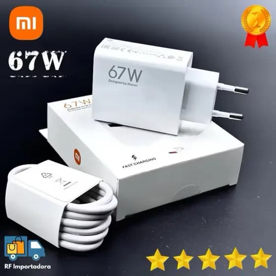 Atacado Kit 5/10 Carregador Xiaomi 67W/120W  Turbo Power Cabo Tipo-C  recarrega rapido