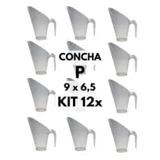 Kit 12x Concha Plástica Medidora P 100ml - Cereais Grãos Temperos Cozinha