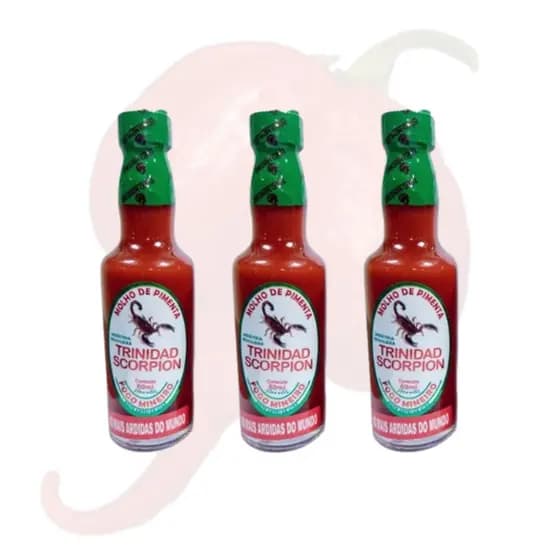 Kit 3x Molho de Pimenta Trinidad Scorpion - 60ml (Vidro)