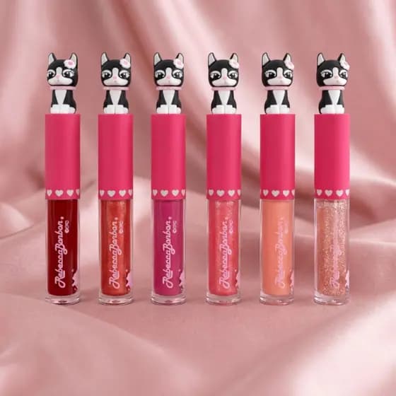 Lip Gloss Labial 3D Rebecca Bonbon Maquiagem Infantil Com Glitter Brilho Juvenil