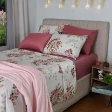 JOGO DE CAMA CASAL MICROFIBRA PACO MILANO 4 PÇS