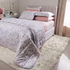 JOGO DE CAMA DUPLO QUEEN PERCAL 180 FIOS 100% ALGODÃO SONHARE OURO
