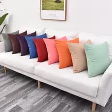 Capa De Almofada 60x60 cm Lisa Em Tecido Oxford Com Ziper  Em Varias Cores
