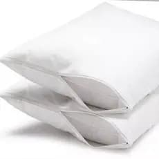 Kit 2 Capas Protetoras Para Travesseiro Fronha de Travesseiro Anti-Mofo com Zíper
