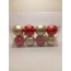 Nt Bola Cx 05 Cm 8 Unidade  Rose E Vermelha