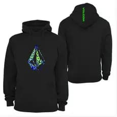 Moletom Volcom Diamond Algodão Streetwear Skate Surf Com Capuz Adulto e Infantil Unissex