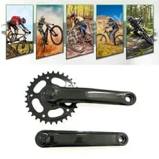 haosin KIT Pedivela 170mm Bike De Aço C/Coroa Única 32D ponta quadrada na cor preta, 7V/8V/9V serve de várias marcas