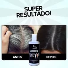 Shampoo Escurecedor Cabelos Brancos Tonalizante Colored 300ml Efeito 100% Natural Super Resultado