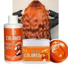 Kit Ruivo Pigmentador  Shampoo Tonalizante + Máscara Hidratante | Brilho e Cor Intensa Raposinha
