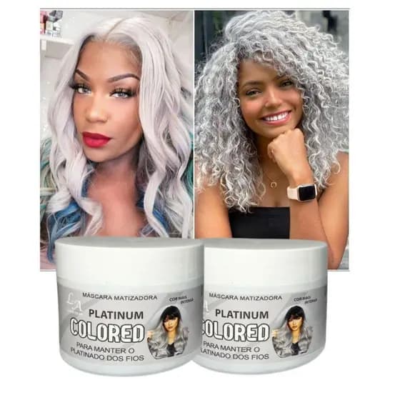 TONALIZANTE MATIZADOR HAIR MASK COLORED PLATINUM L&A COSMETICOS - EFEITO PLATINADO 300g