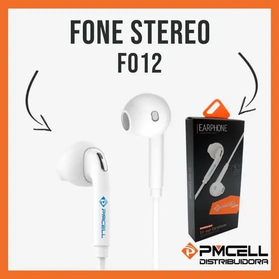 Fone de ouvido original Pmcell com microfone FO-12