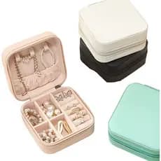 Kit 100 Porta Jóias Para Viagem, Caixa/bolsa Com Ziper Anel