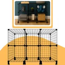 Estante Aramada Modular 30x30 com 6 Nichos Organização Casa Escritório Quarto Aço Reforçado