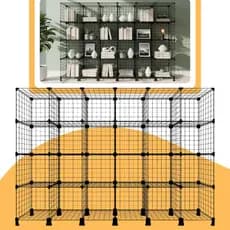 Organizador Aramado 30x30 com 24 Nichos Estante Modular Reforçado Quarto Conectivos Avulsos