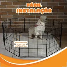 Cercado Para Pet Modular Tela 30x30 Aramada Preto Dobrável Cachorro Porquinho Da India