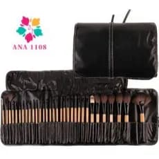 Kit 32 Peças Conjunto De Pincéis De Maquiagem Para Pó Sombra Delineador Lábios com estojo-INLIS ANA