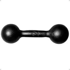 Halter 2 Kg Un Redondo Ferro Preto Fisioterapia Musculação