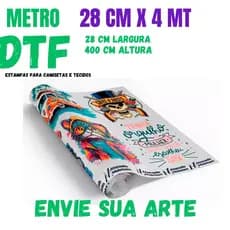 DTF Textil Impressão de Estampa Para Camisetas e Qualquer Tecido Envie Sua Arte 4 Metros Oferta