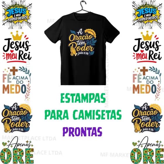 DTF Textil Estampa Para Camisetas e Tecidos Pronto Para Estampar Envio 24hs Modelo - 716