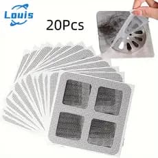 Louis KIT 20 Peças Ralos Adesivos Descartáveis Anti Inseto E Cabelos Evitam Bloqueio